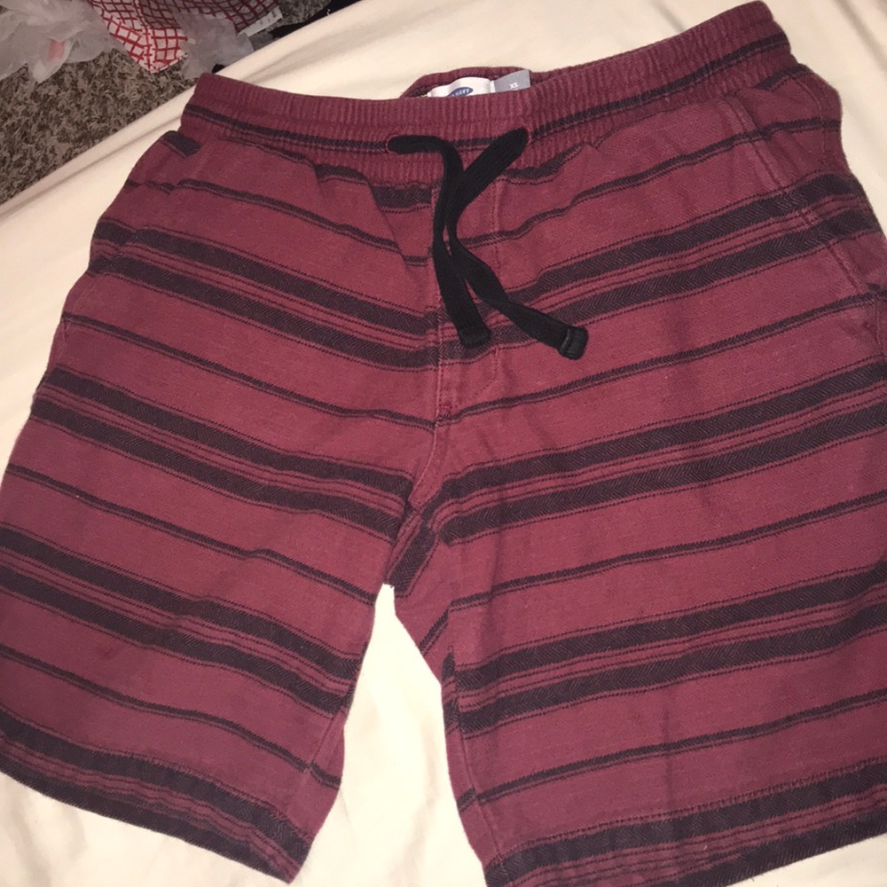 Red and Black Old Navy shorts